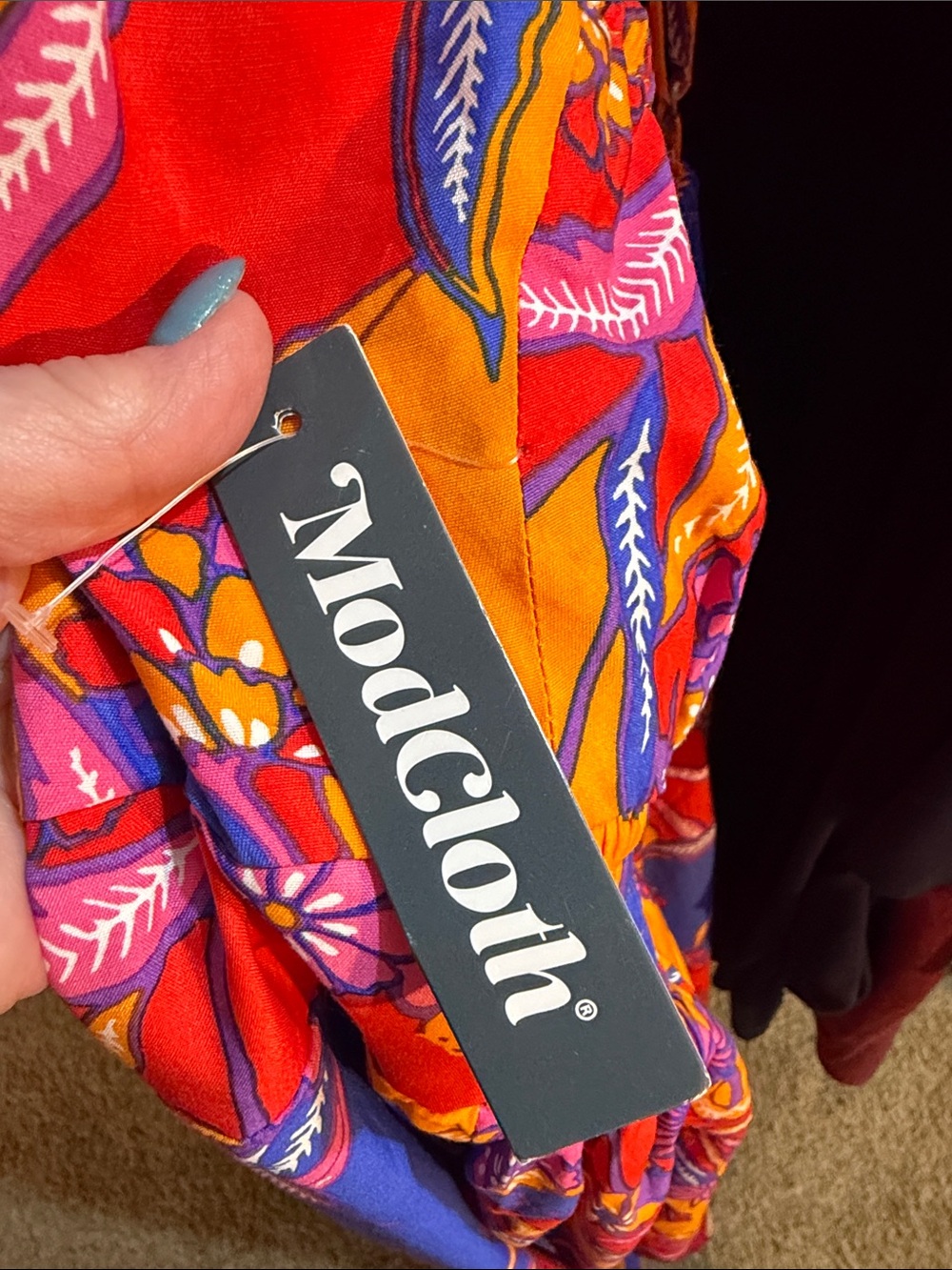 NWT Modcloth For the Love of Fedtival Season Bold Floral Jumpsuit. Sz 14. - Picture 8 of 15